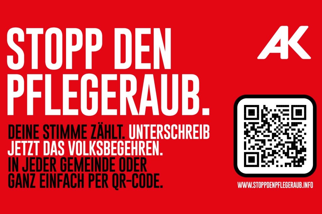 Volksbegehren „Stopp den Pflegeraub“: Jetzt unterschreiben und Pflegebonus retten